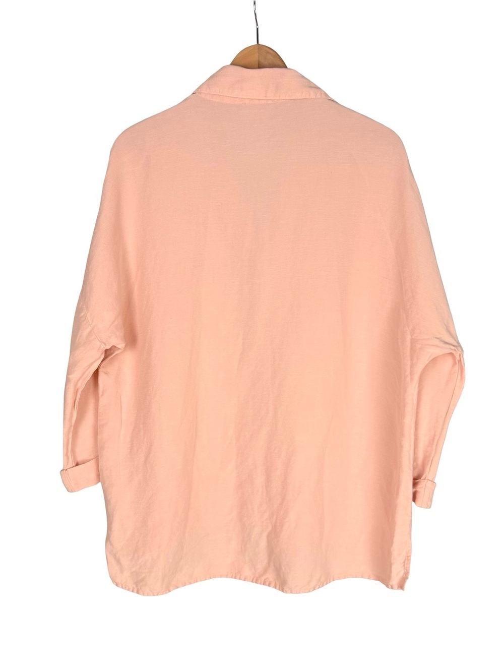 Show Me Your Mumu John Button Down Shirt Pink Linen Blend Oversized Size XS - Picture 5 of 9